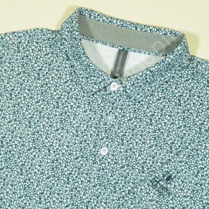 Anderson Ord Harbor Club Golf Polo Shirt Mens XL Blue Floral Performance Stretch